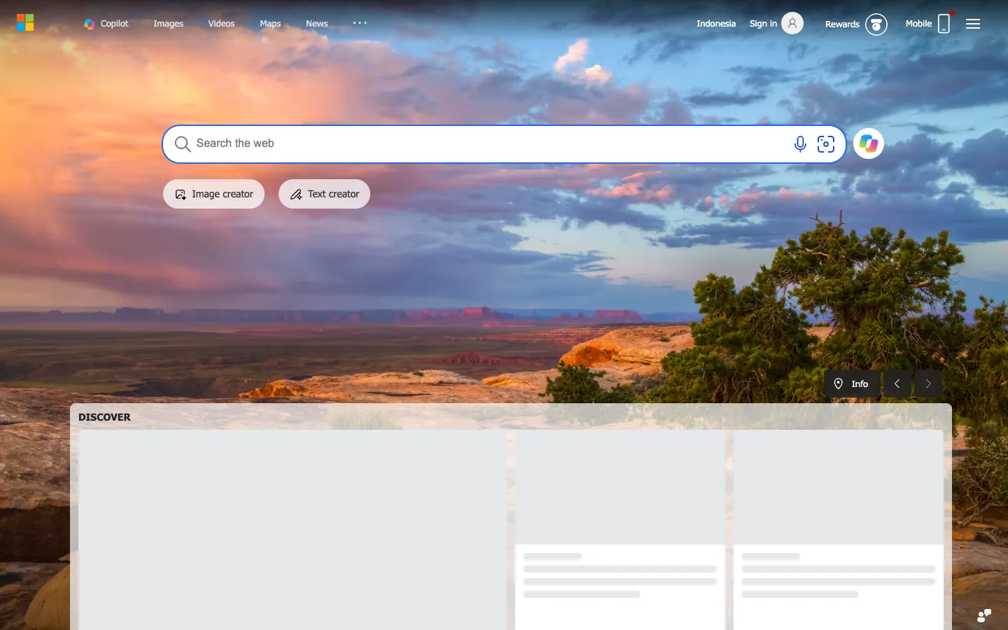 Latest captured view of bing.com
