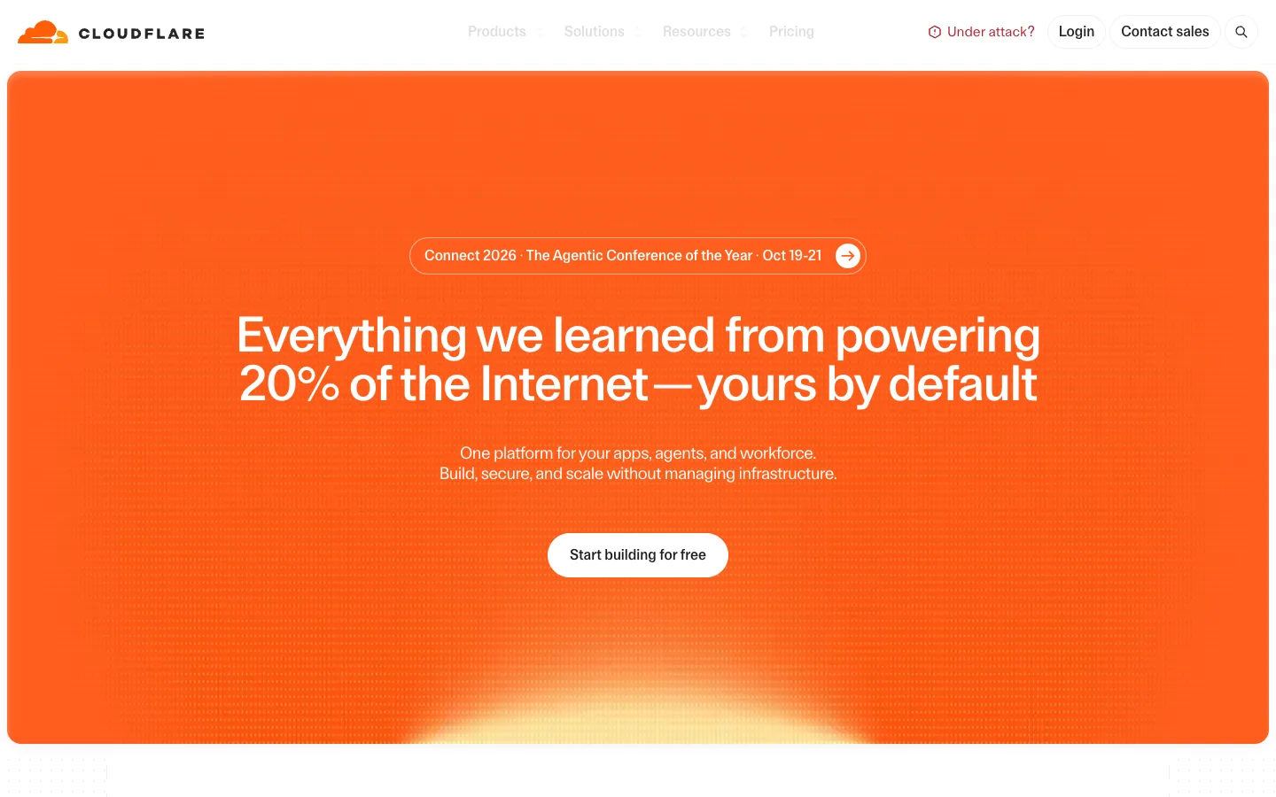 Latest captured view of cloudflare.com