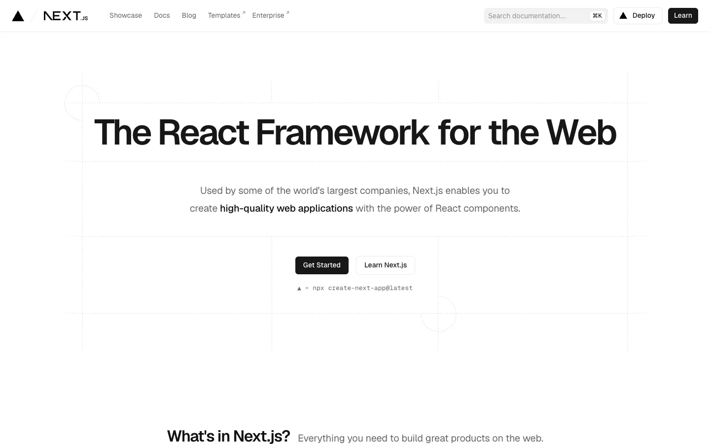 Latest captured view of nextjs.org
