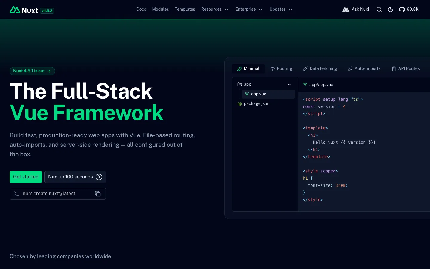 Latest captured view of nuxt.com